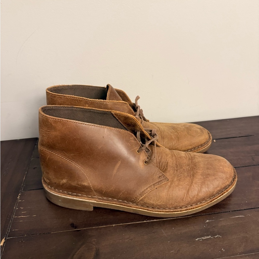 Clarks Brown Leather Desert Boot Chukka Crepe Sole